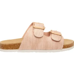 Sandales roses à double boucles pour fille