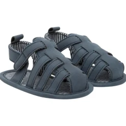 Sandales velcro avec doublure rayée pour bébé garçon