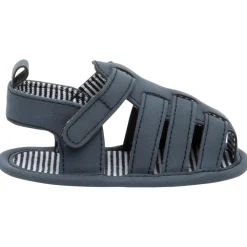 Sandales velcro avec doublure rayée pour bébé garçon