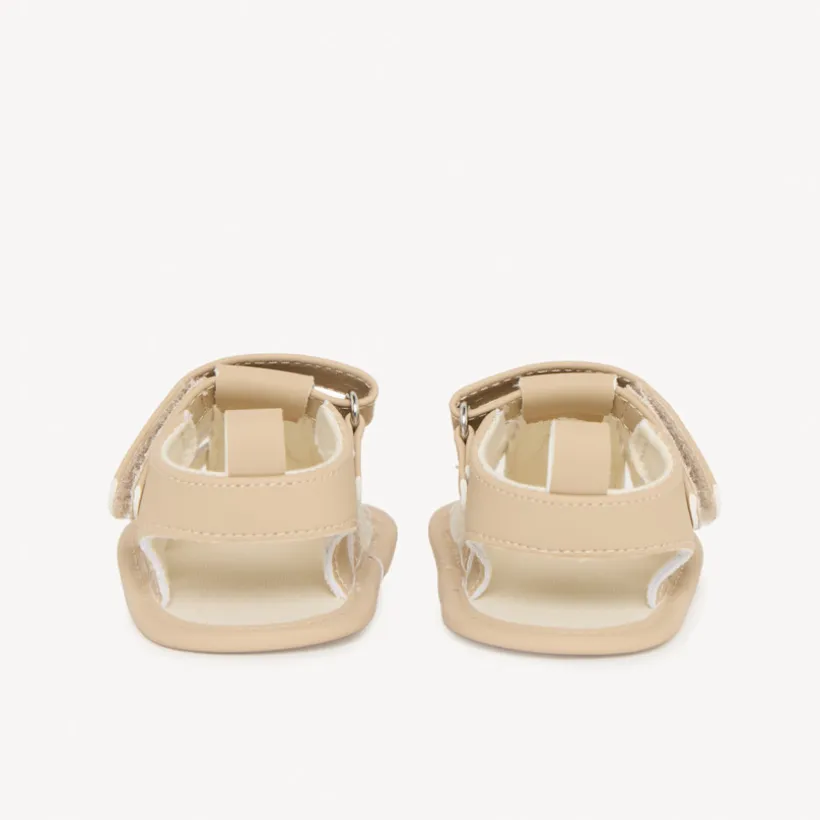 Sandales velcro beige pour bébé garçon