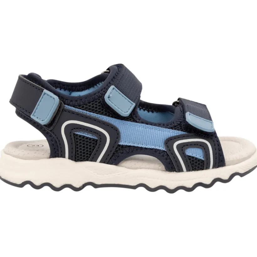 Sandales velcro bicolores en mesh pour garçon