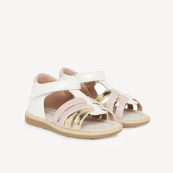 Sandales velcro à brides croisées fantaisie pour bébé fille
