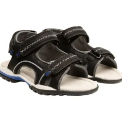 Sandales velcro en simili cuir avec détails bleus pour garçon