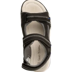 Sandales velcro en simili cuir avec détails bleus pour garçon