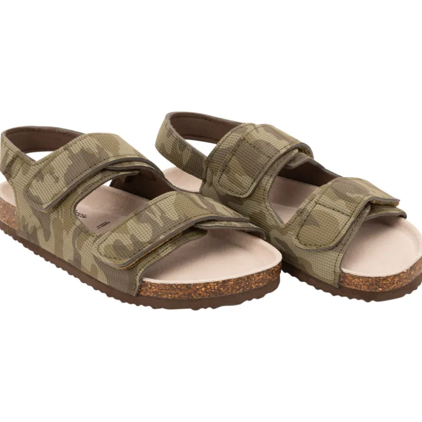 Sandales velcro imprimé camouflage pour garçon