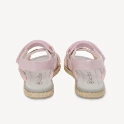 Sandales violettes à paillettes dorées pour fille
