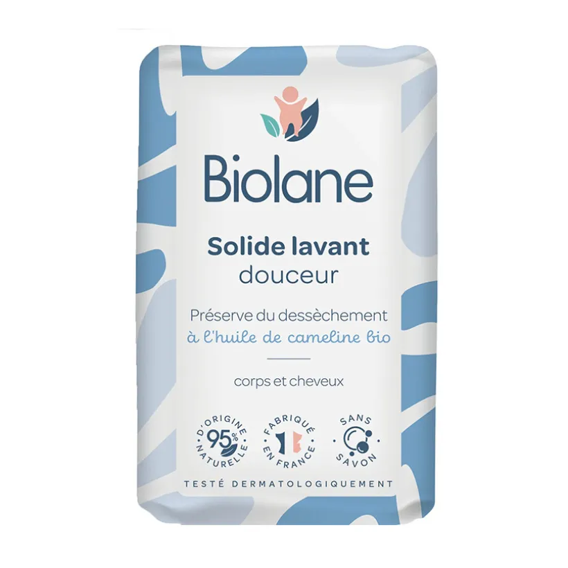 Savon solide lavant douceur à l'huile de camélia bio 75 g