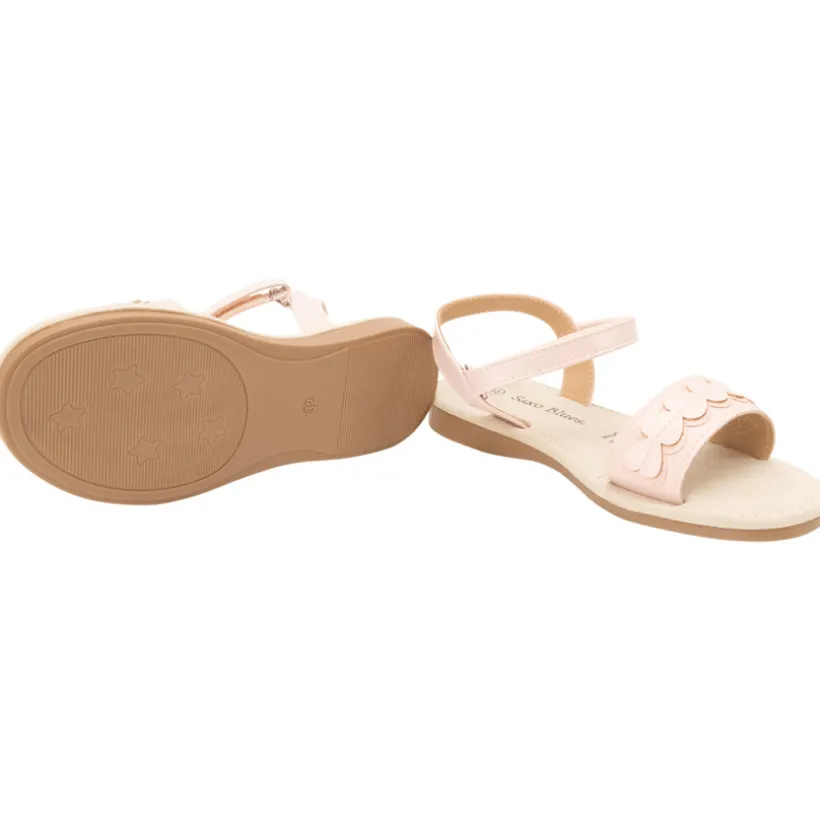 Scandales rose poudré à velcros et patch coeur pour fille