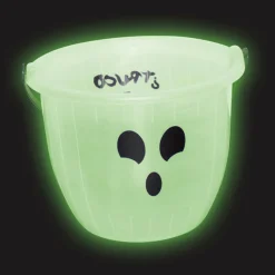 Seau à bonbons Fantôme transparent et fluorescent