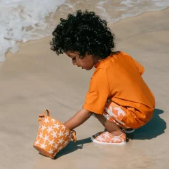 Seau de plage avec pelle et 3 moules en silicone Étoiles de mer