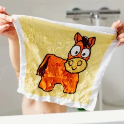 Serviette de bain comprimée 30 x 30 cm cheval