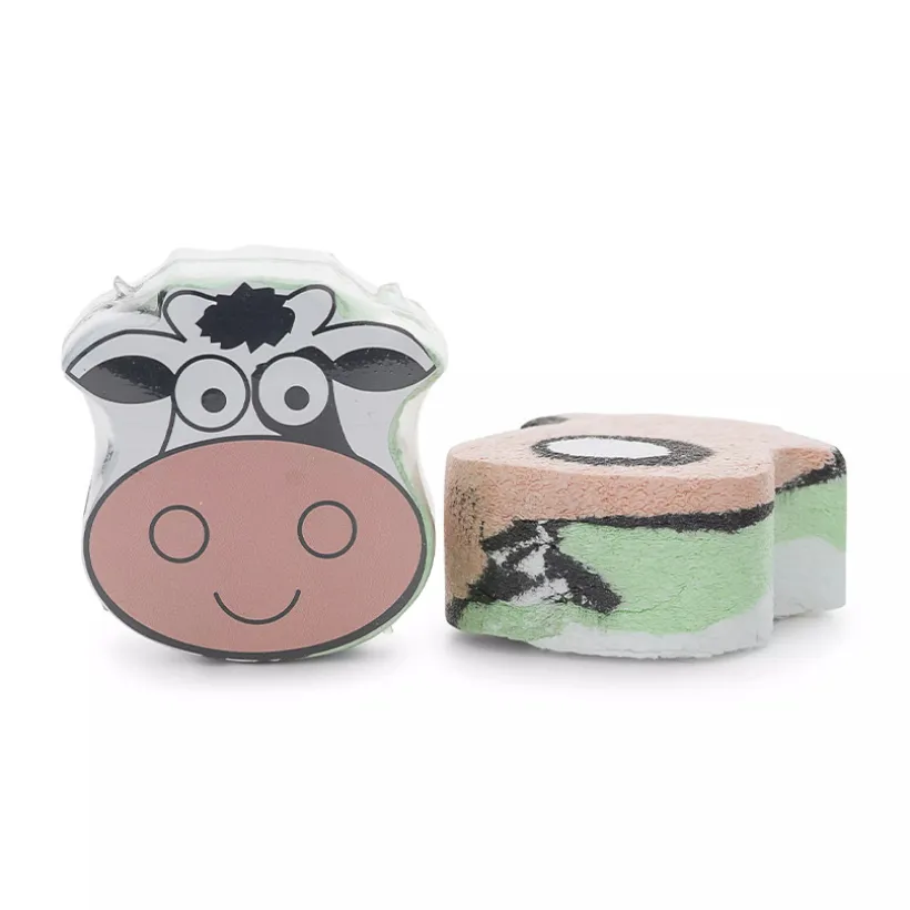 Serviette de bain comprimée 30 x 30 cm vache