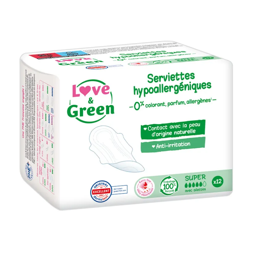 Serviettes hypoallergéniques Super x 12
