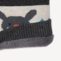 Set bonnet ludique + snood en jacquard pour bébé garçon