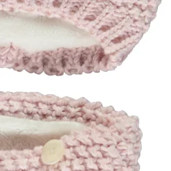 Set bonnet + snood en tricot point de blé et lurex pour fille
