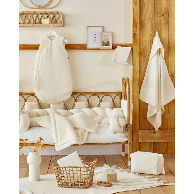 Set cap de bain + gant mousse de lait