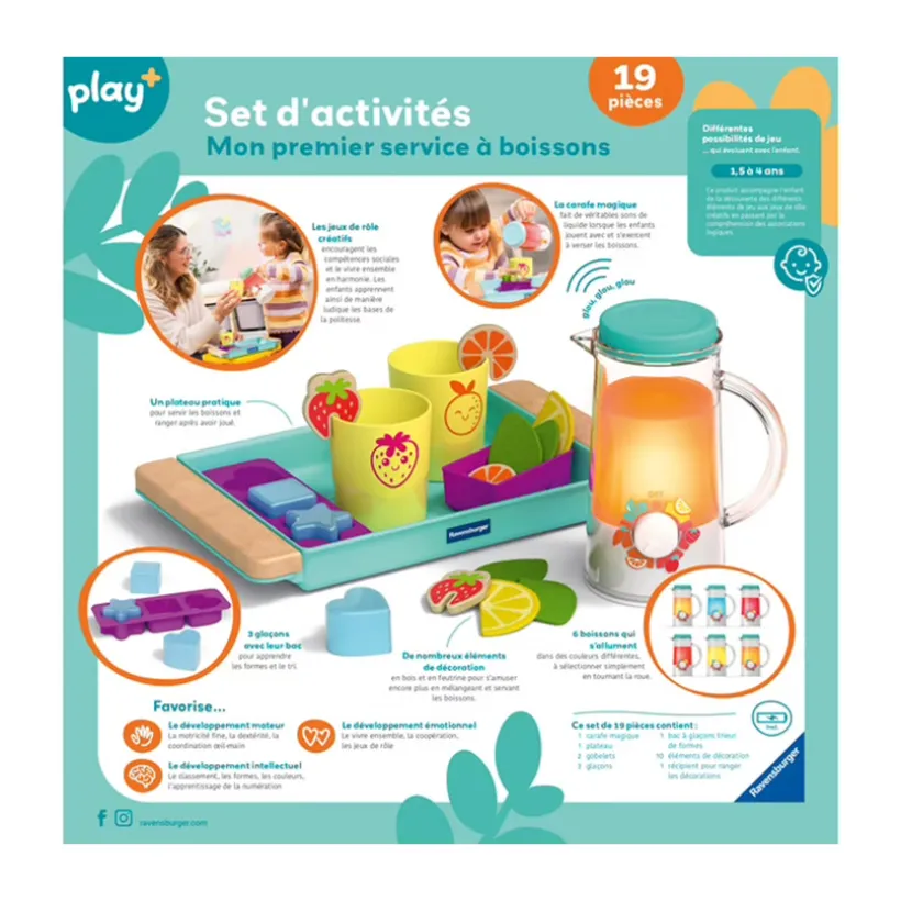 Set d'activités Mon premier service à boissons Play+