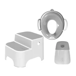 Set d'apprentissage de la propreté 3 en 1 blanc/gris