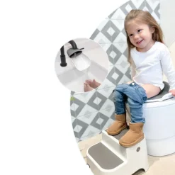 Set d'apprentissage de la propreté 3 en 1 blanc/gris
