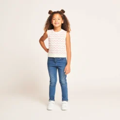 Set débardeur + gilet en tricot ajouré pour fille