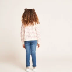 Set débardeur + gilet en tricot ajouré pour fille
