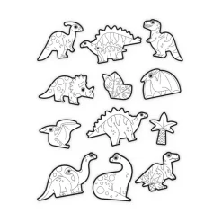 Set de 20 autocollants à colorier Dinosaures