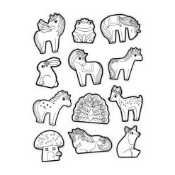 Set de 20 autocollants à colorier Licornes