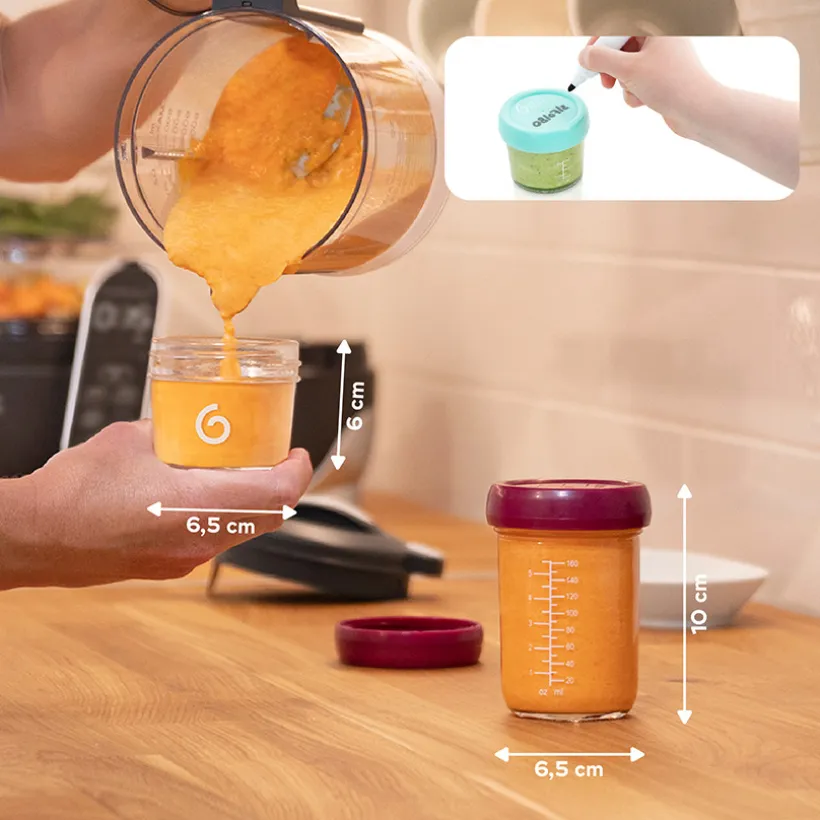 Set de 8 Babybols en verre 100ml et 220ml + recettes