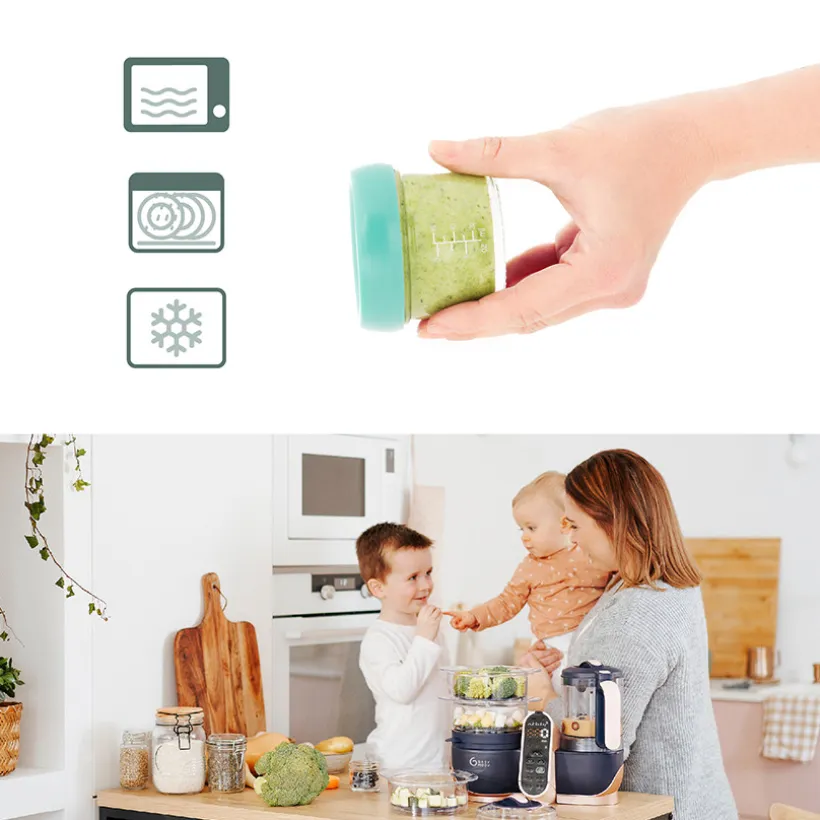 Set de 8 Babybols en verre 100ml et 220ml + recettes