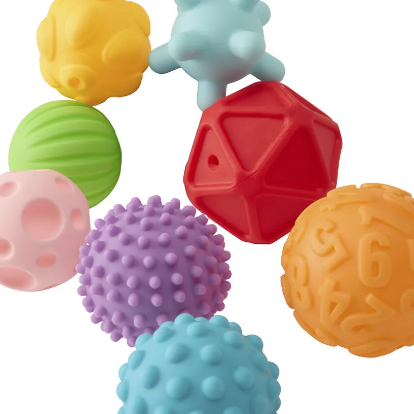 Set de 8 balles sensorielles texturées