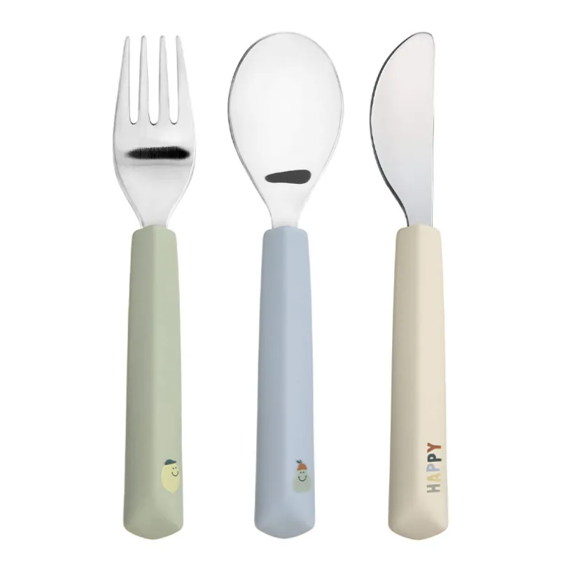 Set de 3 couverts enfants Happy Fruits Lemon
