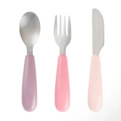 Set de 3 couverts 1er âge Miamix rose