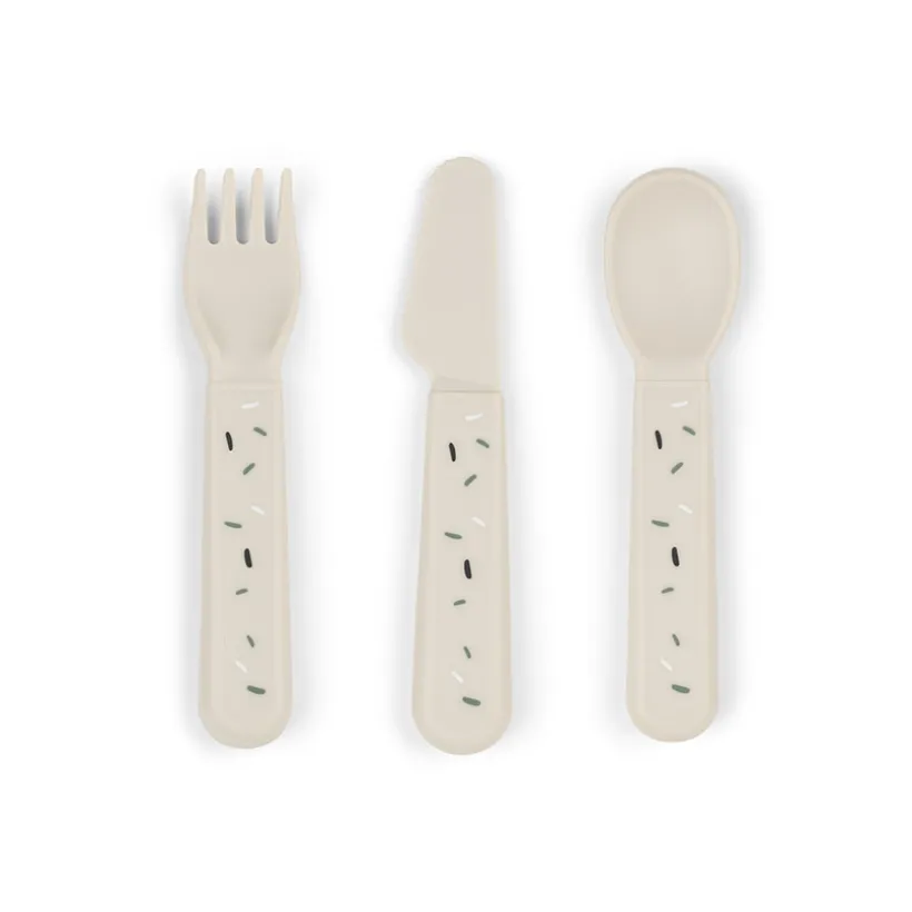 Set de 3 couverts Foodie Confetti sable