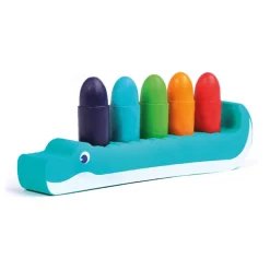 Set de 5 crayons de bain lavables sur crocodile en mousse