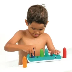 Set de 5 crayons de bain lavables sur crocodile en mousse