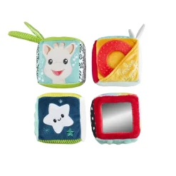 Set de 4 cubes multi-activités en tissu