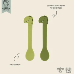 Set de 2 cuillères silicone Mr Dino