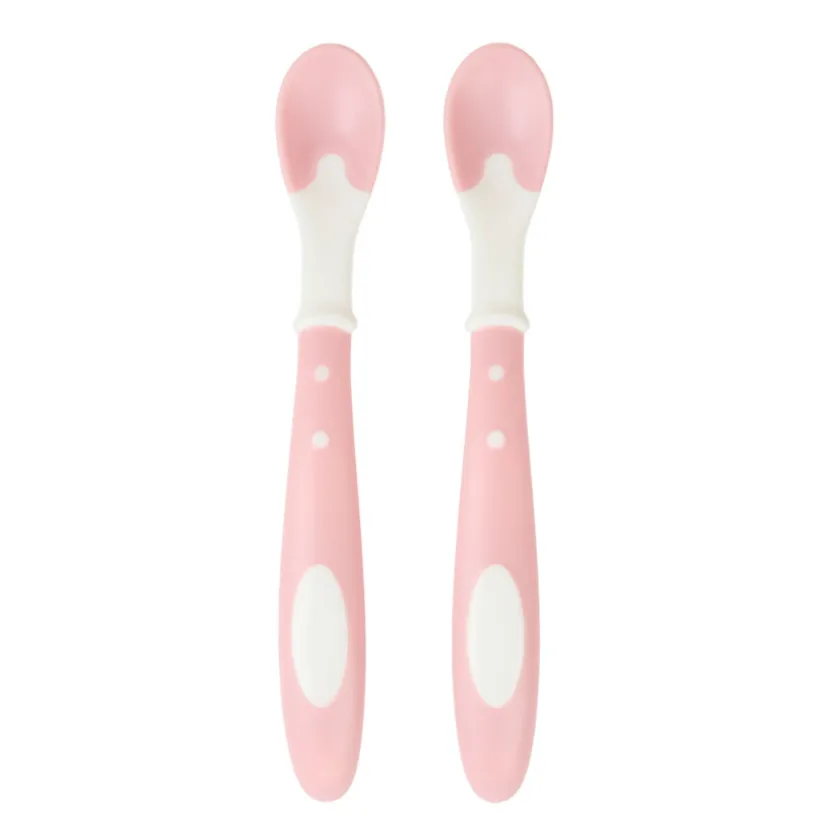 Set de 2 cuillères thermosensibles Miamix - Rose