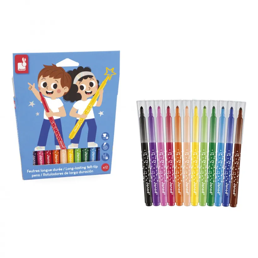 Set de feutres longue durée x12