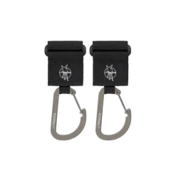 Set de 2 mousquetons pour poussette - Noir