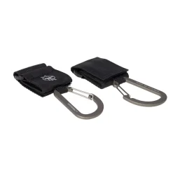 Set de 2 mousquetons pour poussette - Noir