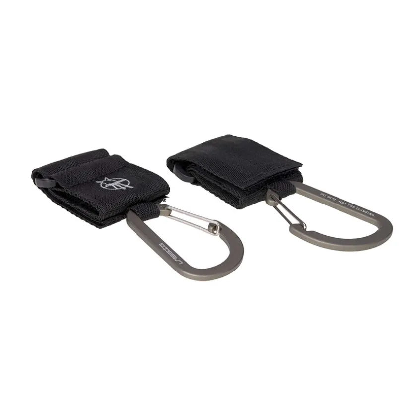 Set de 2 mousquetons pour poussette - Noir