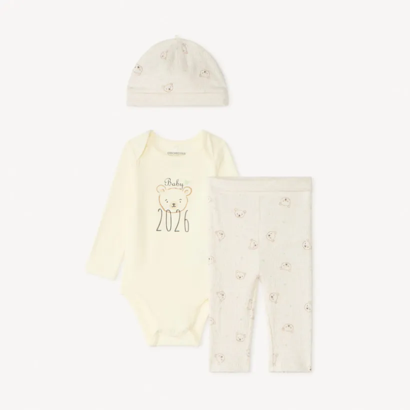 Set de naissance 3 pièces Baby 2026 pour bébé