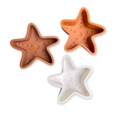 Set de plage seau + pelle + 3 moules - Étoile de mer