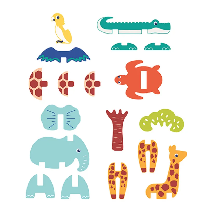 Set de puzzles 3D en mousse Animaux de la savane