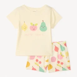 Set de pyjama court 2 pièces motifs fruits pour fille