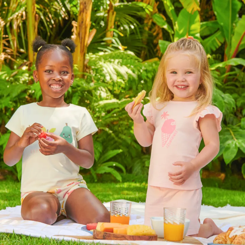 Set de pyjama court 2 pièces motifs fruits pour fille