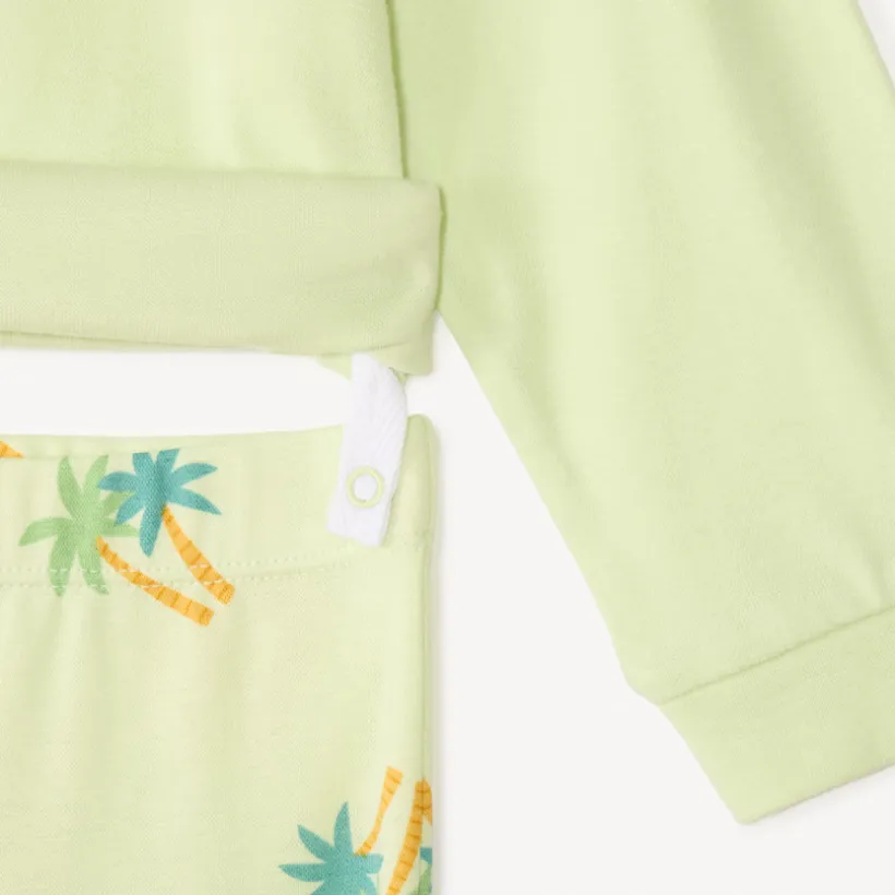 Set de pyjama long 2 pièces imprimé animaux pour bébé garçon