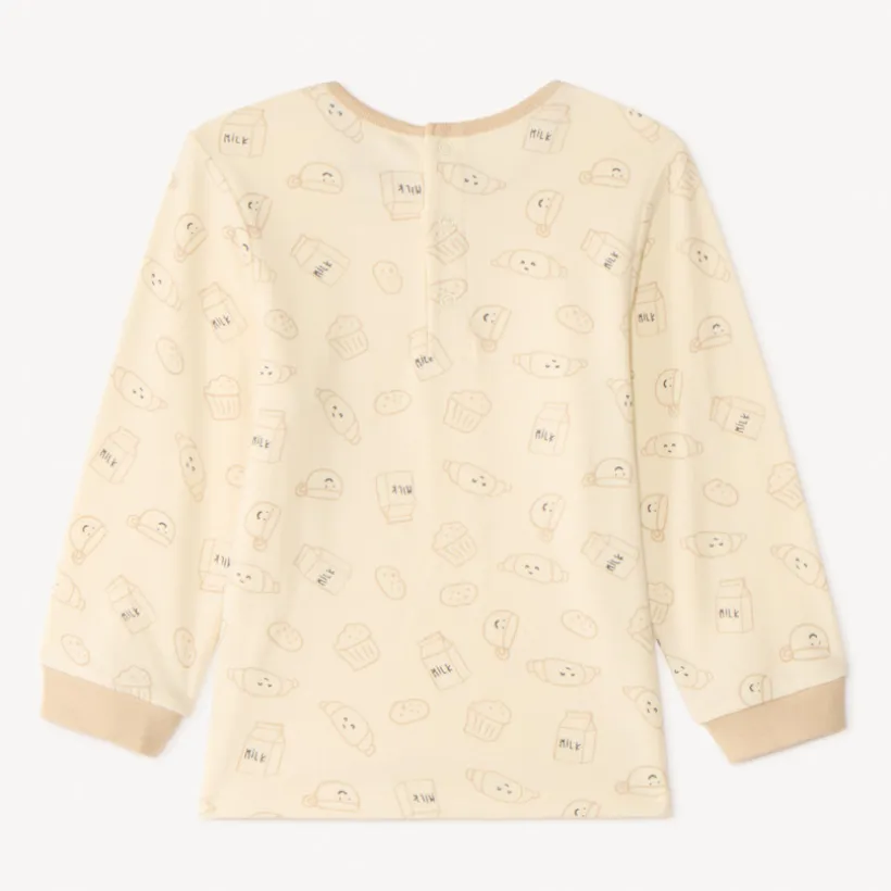 Set de pyjama long 2 pièces imprimé breakfast pour bébé garçon