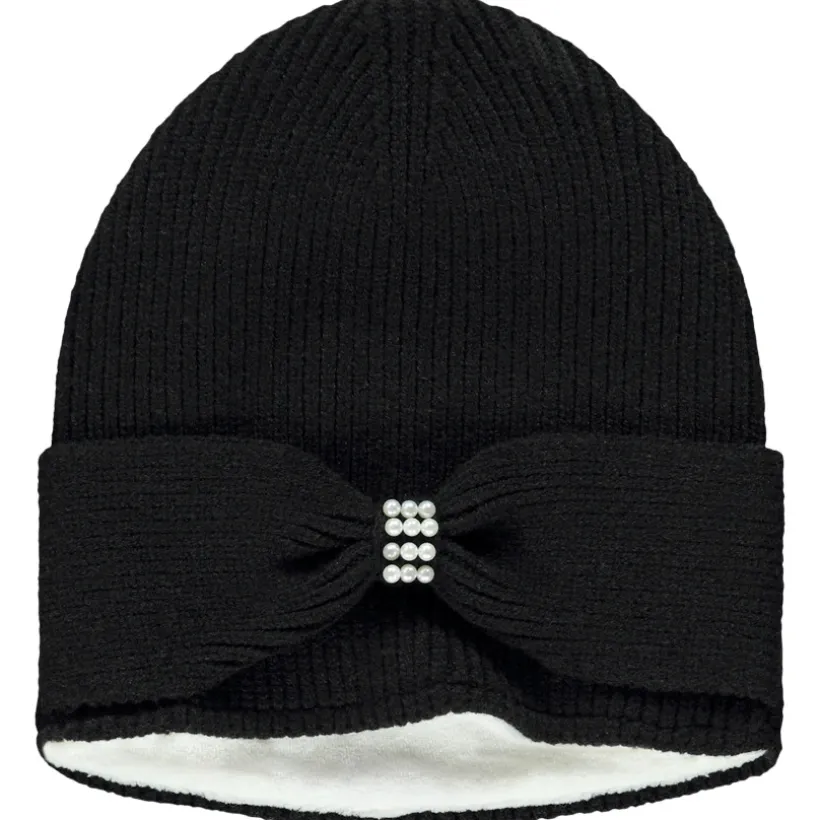 Set en tricot bonnet + snood à strass pour fille